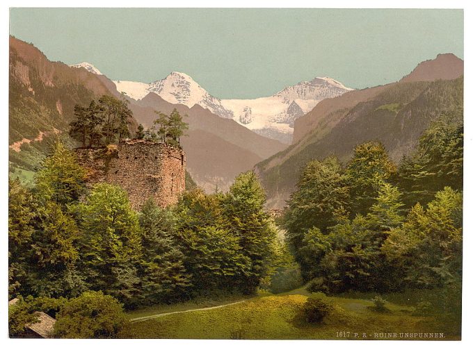 Interlaken, the Ruins of Unspunnen, Bernese Oberland, Switzerland