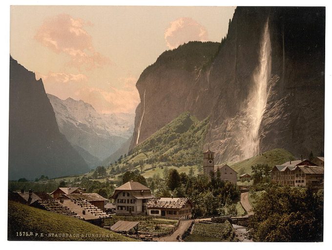 Jungfrau and Staubbach, Bernese Oberland, Switzerland