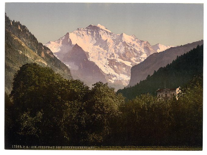 Jungfrau, at sunset, Bernese Oberland, Switzerland