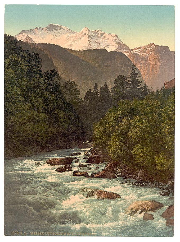 Lauterbrunnen Valley, Jungfrau and White Lutschine, Bernese Oberland, Switzerland