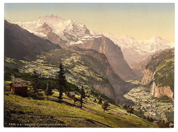 Lauterbrunnen Valley and Wengen, Bernese Oberland, Switzerland