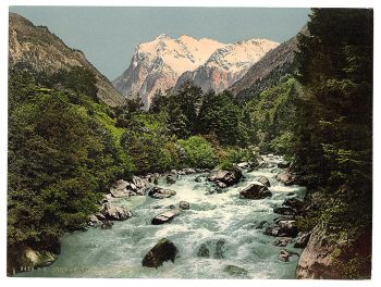 Lutschinen and Wetterhorn, Bernese Oberland, Switzerland