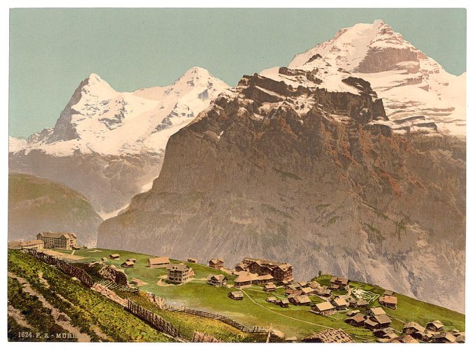 Murren, general view, Bernese Oberland, Switzerland