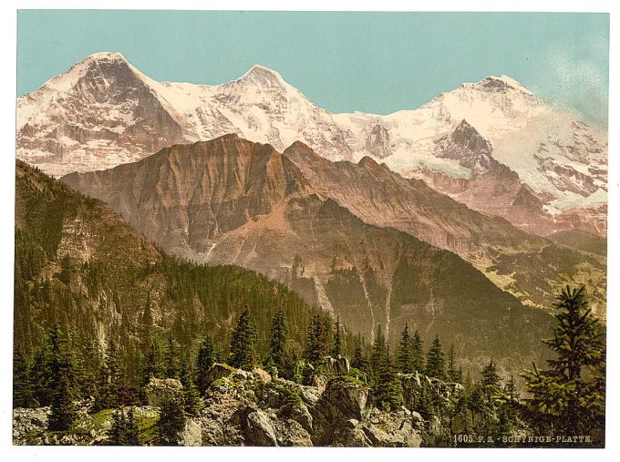Schynige Platte, Eiger, Monch and Jungfrau, Bernese Oberland, Switzerland