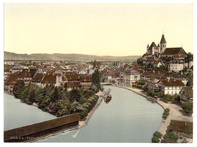 Thun, from the Thunerhof, Bernese Oberland, Switzerland