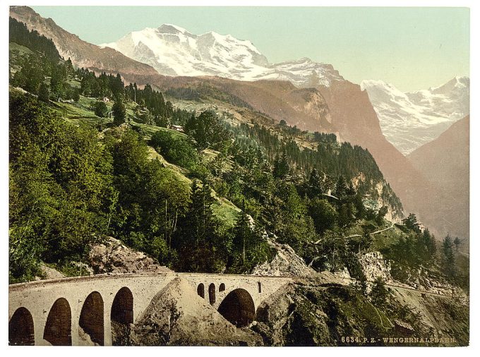 Wengern Alp Station, railway, Bernese Oberland, Switzerland