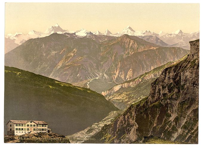 Gemmi Pass and Hotel Wildstrubel, Bernese Oberland, Switzerland