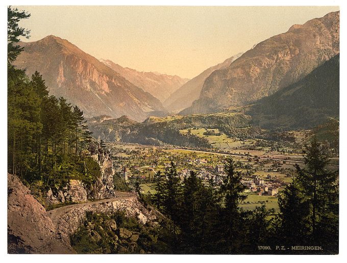 General view of Meiringen, Bernese Oberland, Switzerland