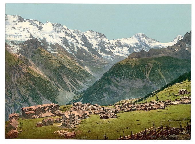 Mürren, general view, Bernese Oberland, Switzerland