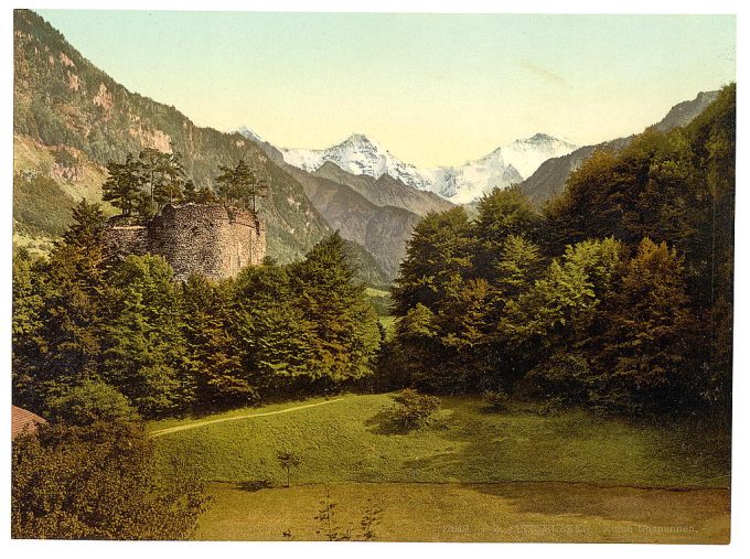 Interlaken, the ruins of Unspunnen, Bernese Oberland, Switzerland