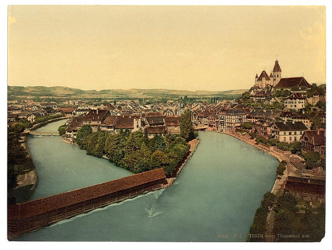 Thun and Aare River, Bernese Oberland, Switzerland