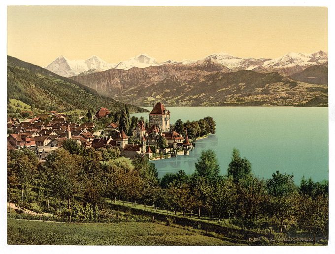 Oberhofen village, Bernese Oberland, Switzerland