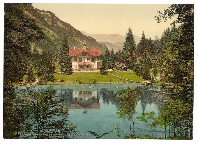 Kander Valley, Blausee, and pension, Bernese Oberland, Switzerland