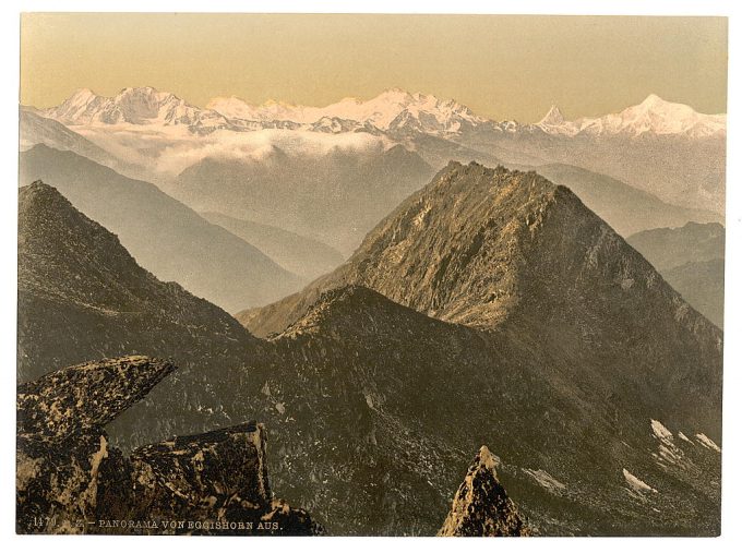 Eggishron, panorama, Bernese Oberland, Switzerland