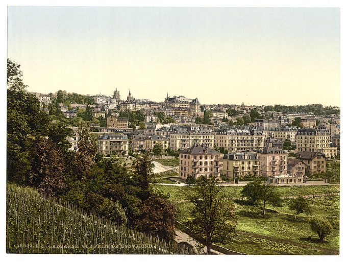 Lausanne, view of the Montriond, Geneva Lake, Switzerland