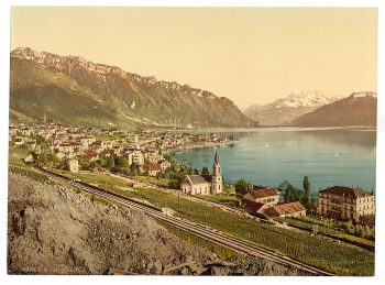 Montreux, general view, Geneva Lake, Switzerland
