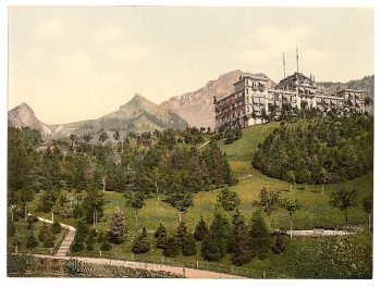 Rochers de Naye, and Dent de Jaman, and Hotel de Caux, Geneva Lake, Switzerland
