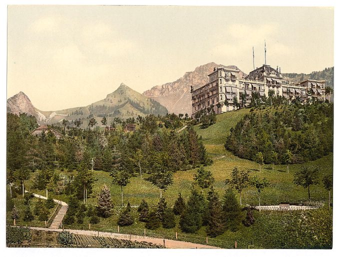 Rochers de Naye, and Dent de Jaman, and Hotel de Caux, Geneva Lake, Switzerland