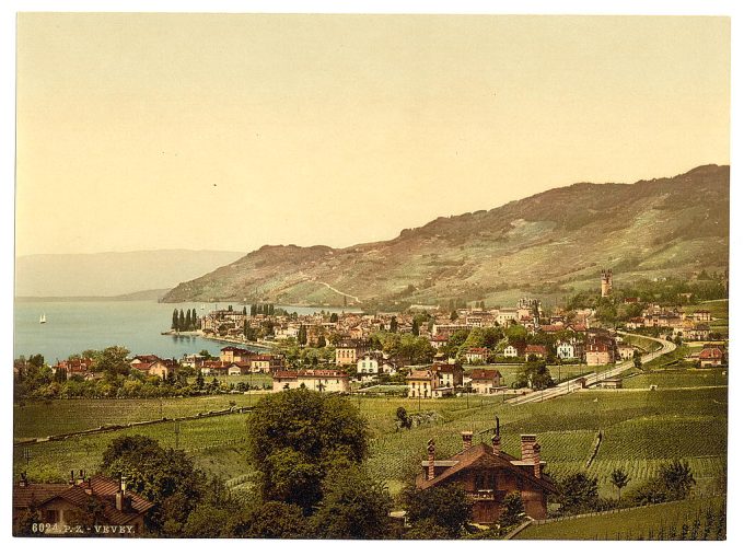 Vevey, general view, Geneva Lake, Switzerland