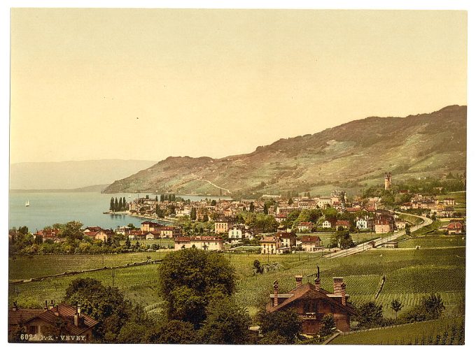 Vevey, general view, Geneva Lake, Switzerland