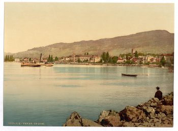 Vevey, the quay, Geneva Lake, Switzerland
