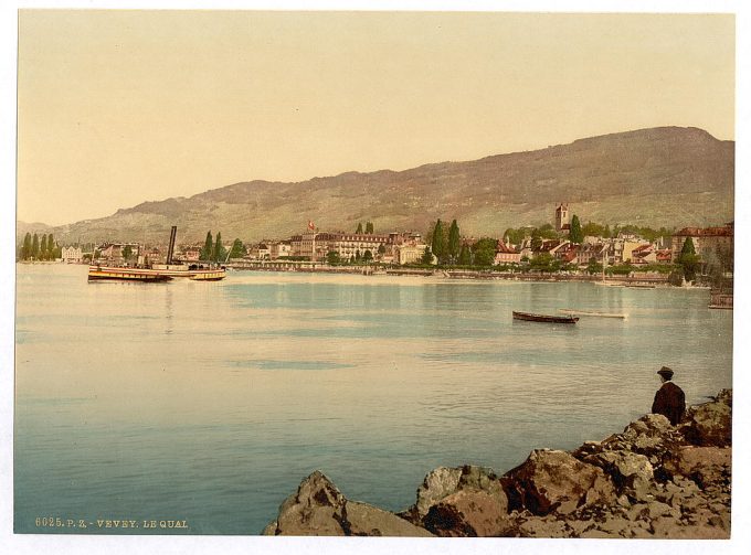 Vevey, the quay, Geneva Lake, Switzerland