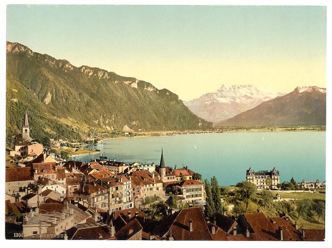 Montreux, general view, Geneva Lake, Switzerland