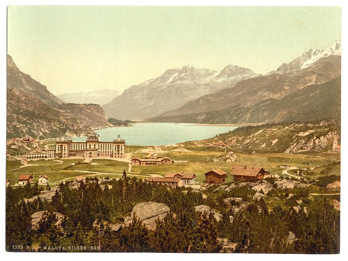 Engadine, Maloja, Lake of Sils, Grisons, Switzerland