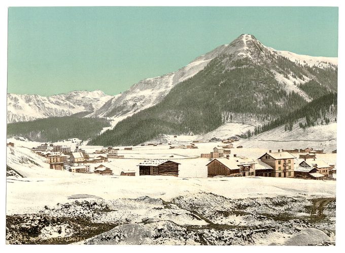 Davos, Dorfli and Seehorn, in winter, Grisons, Switzerland