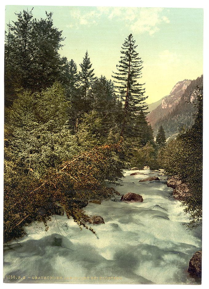 Klosters, gorges of the Landquart, Grisons, Switzerland