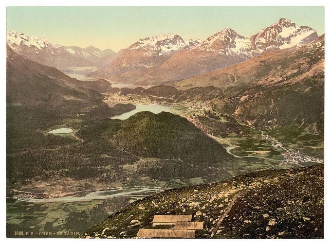 Upper Engadine, general view, Grisons, Switzerland