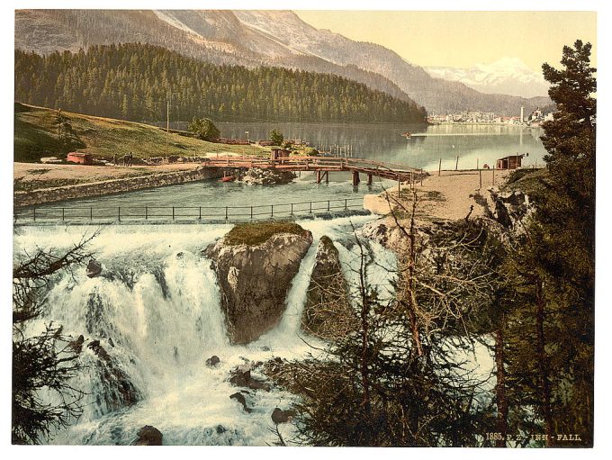 Upper Engadine, Falls of the Inn, Grisons, Switzerland