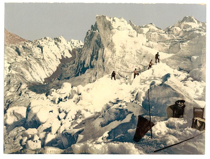 Upper Engadine, Mont Pers Glacier, Grisons, Switzerland