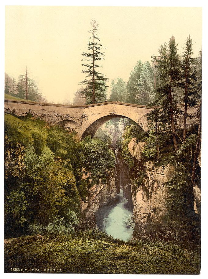 Upper Engadine, Ota Bridge, Grisons, Switzerland