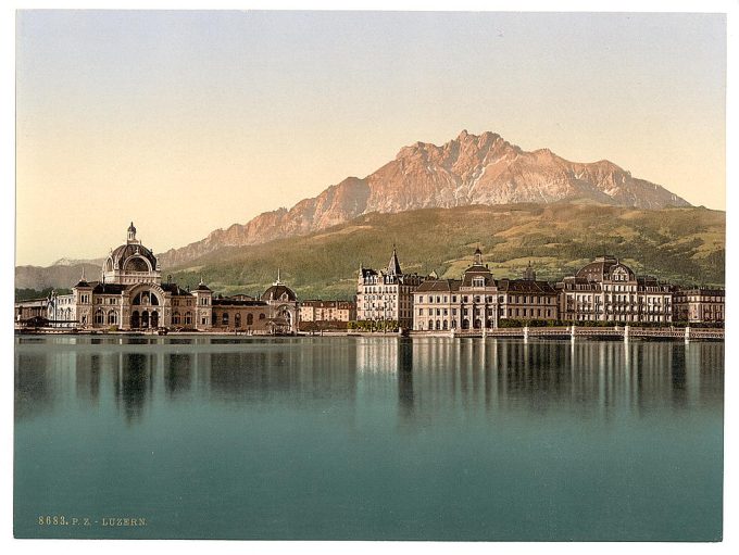 Pilatus, seen from Neuschweizerhaus, Lucerne, Switzerland