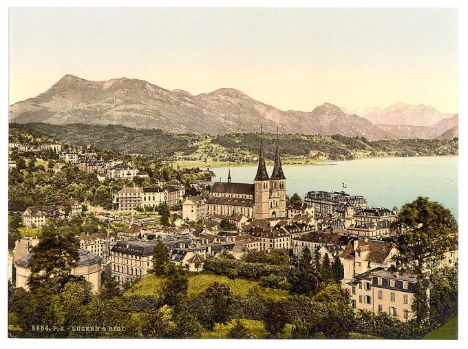 Rigi, seen from the Gutsch, Lucerne, Switzerland