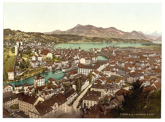 Rigi, seen from the Gutsch, Lucerne, Switzerland