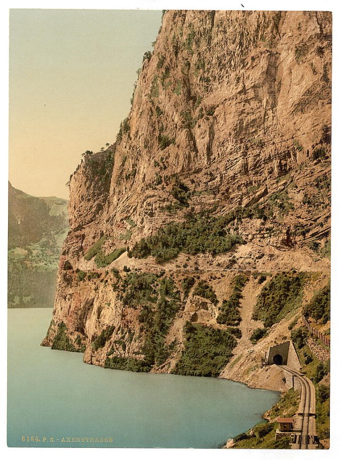 Axenstrasse, general view, Lake Lucerne, Switzerland