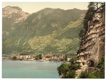 Axenstrasse, and Brunnen, Lake Lucerne, Switzerland