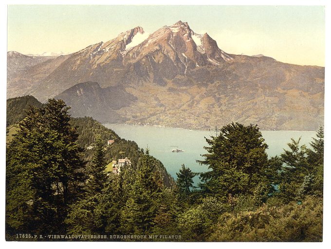 Burgenstock and Pilatus, Lake Lucerne, Switzerland