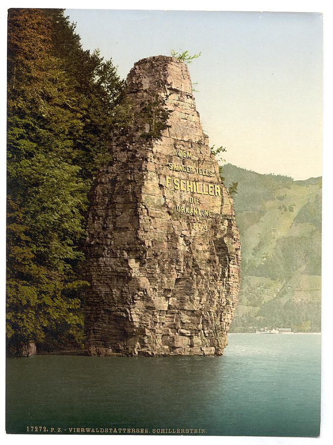 Brunnen, Schillerstein, Lake Lucerne, Switzerland