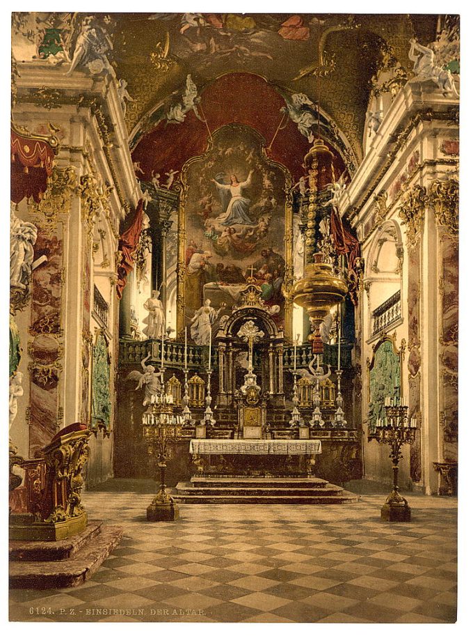Einsiedeln, the altar in the Pilgrams' Church, Lake Lucerne, Switzerland