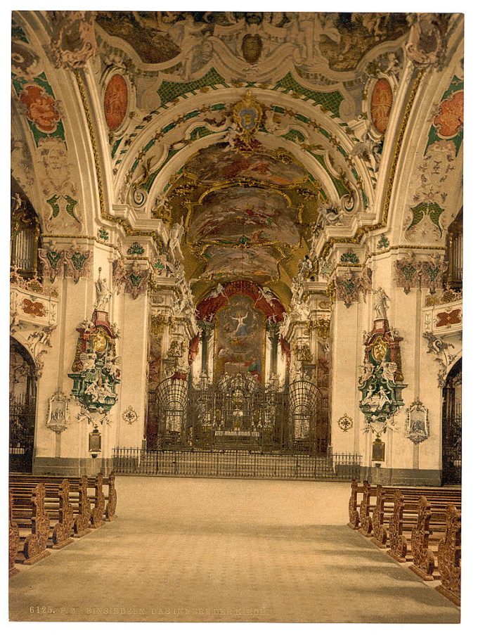 Einsiedeln, interior of Church, Lake Lucerne, Switzerland