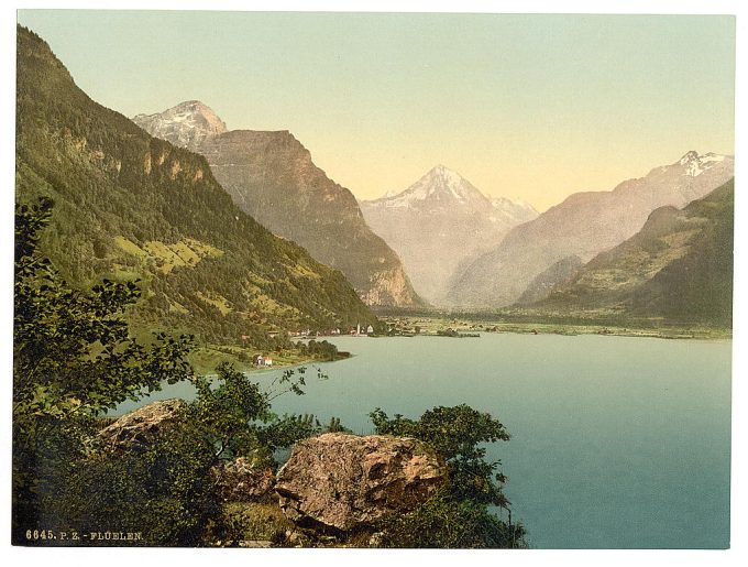 Fluelen, general view, Lake Lucerne, Switzerland