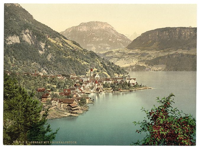 Gersau and Frohnalpstock, Lake Lucerne, Switzerland