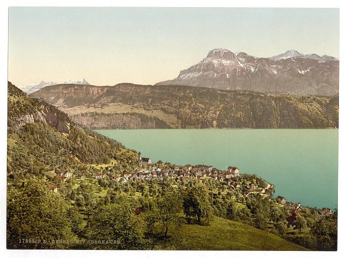 Gersau with Oberbauen, Lake Lucerne, Switzerland