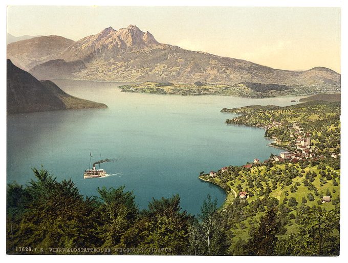 Urnersee and Pilatus, Lake Lucerne, Switzerland