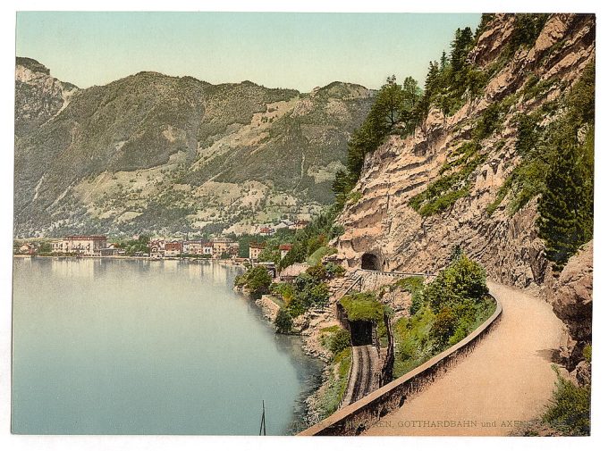 Gothard Tunnel and the Axenstrasse, Lake Lucerne, Switzerland