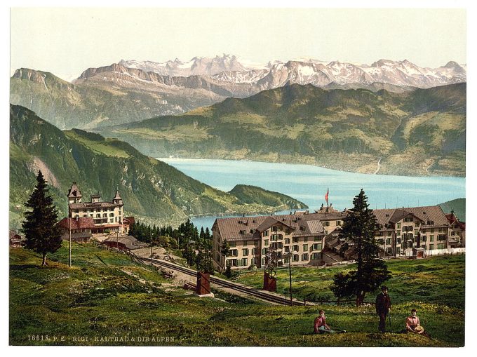 Kaltbad and the Alps, Rigi, Switzerland