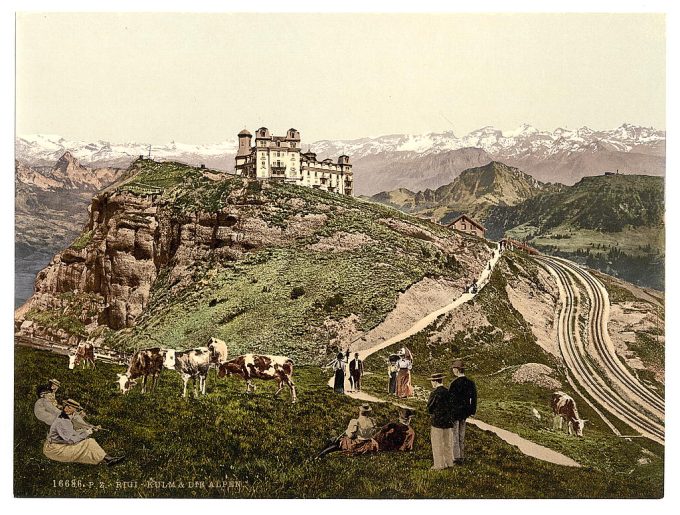 Kulm, view of the Alps, Rigi, Switzerland